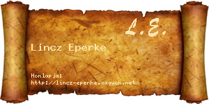 Lincz Eperke névjegykártya